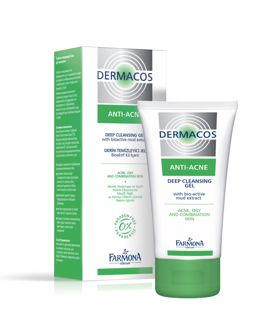 DERMACOS Anti-Acne Гель-скраб для глубокого очищения проблемной кожи 150 мл