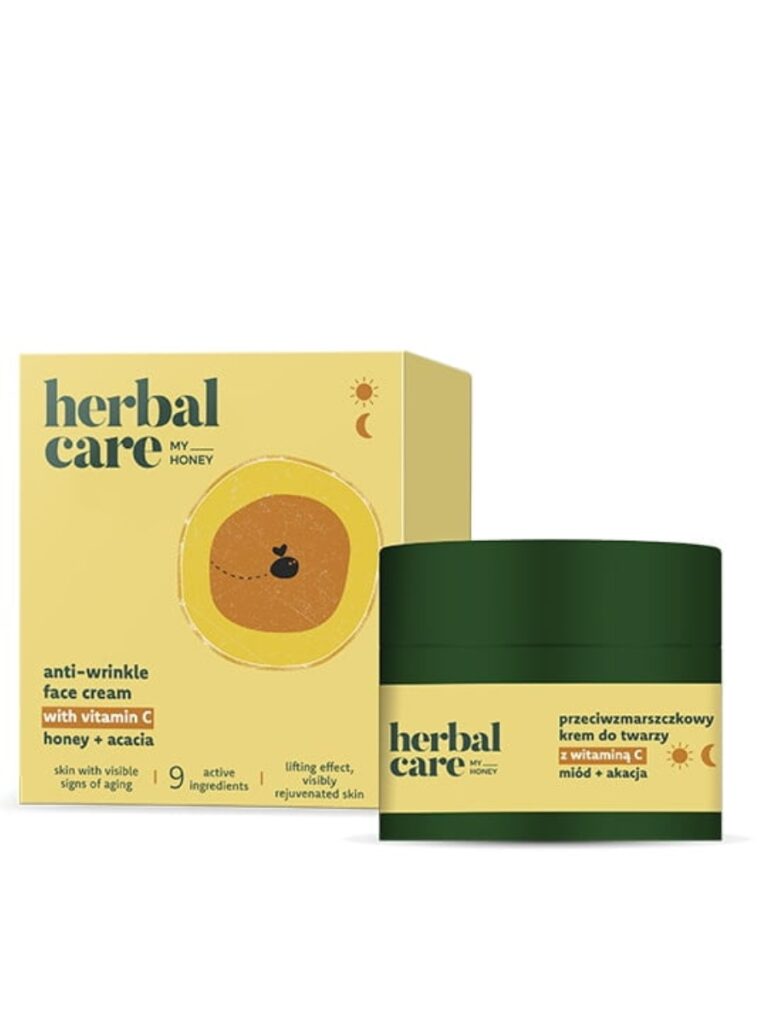 HERBAL CARE Крем для лица против морщин с витамином С медом и акацией 50 мл