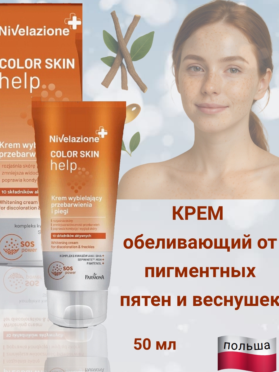 NIVELAZIONE Отбеливающий крем для лица с кислотами 50 мл — изображение 2