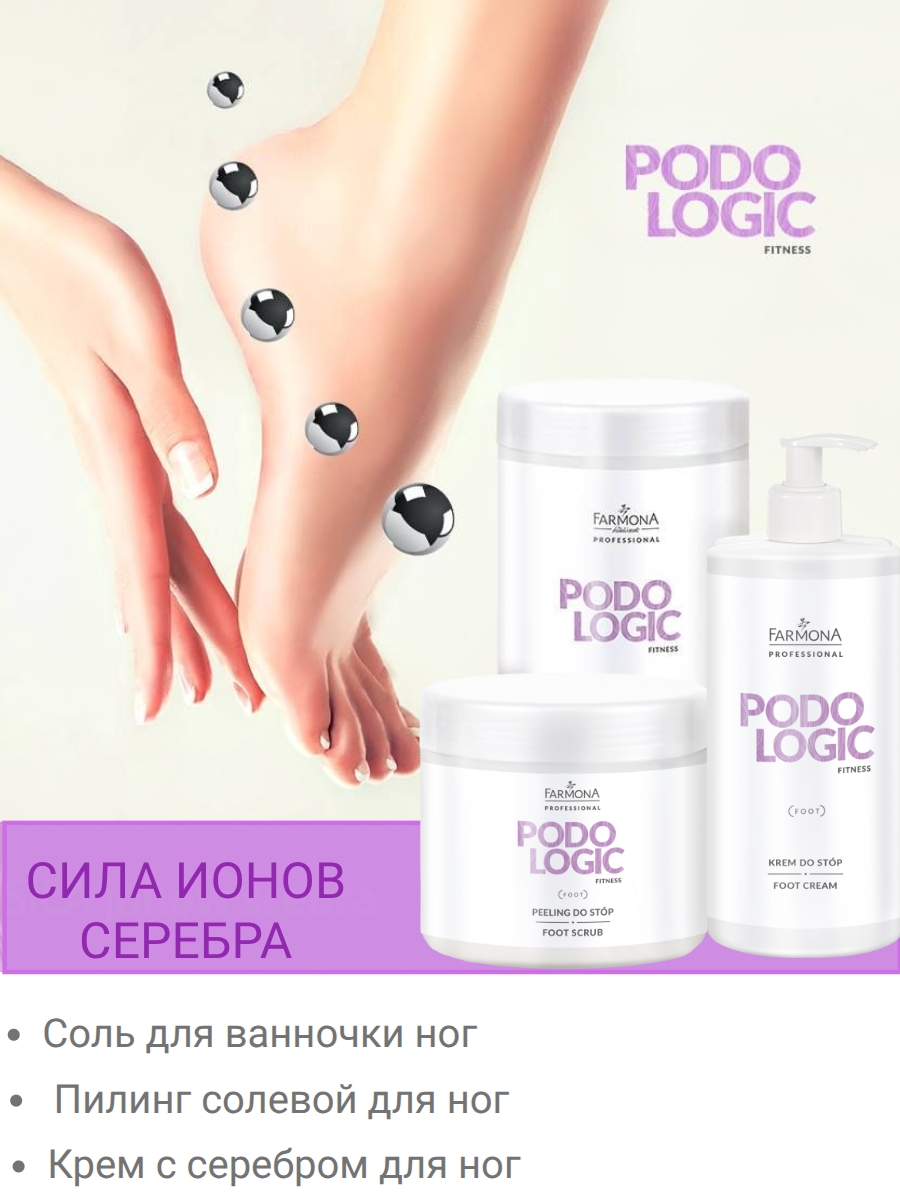 PODOLOGIC FITNESS Крем для стоп с серебром 500мл — изображение 2