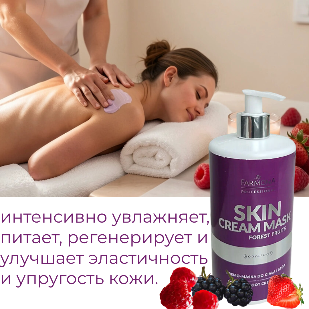 SKIN Крем-маска для лица, тела и ног с ароматом лесных ягод 500 мл — изображение 3
