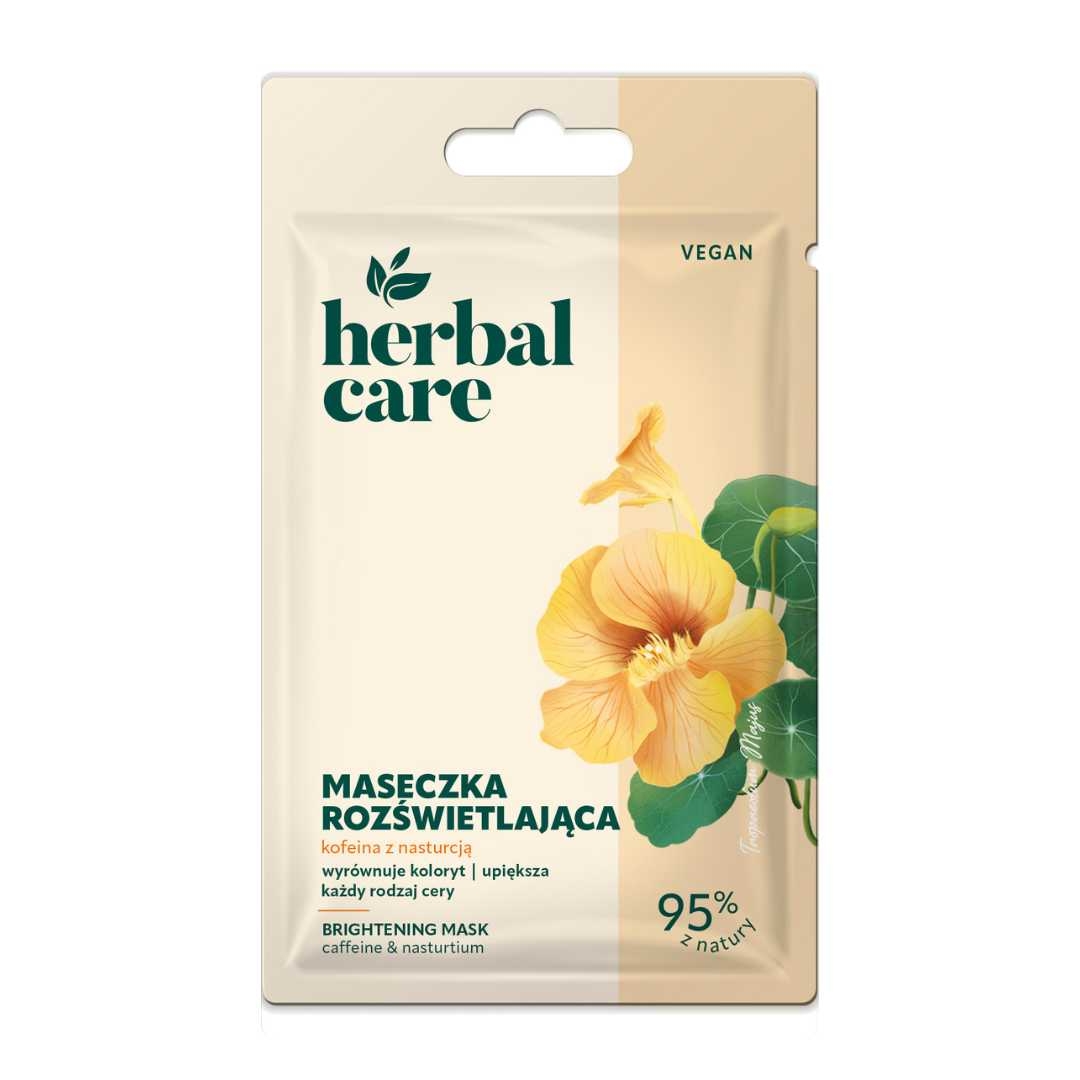 Herbal Care Осветляющая маска для лица с кофеином и настурцией в саше 7гр